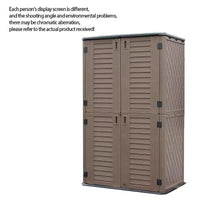 WELLFOR Armoire de rangement verticale 380 gallons pour extérieur, marron