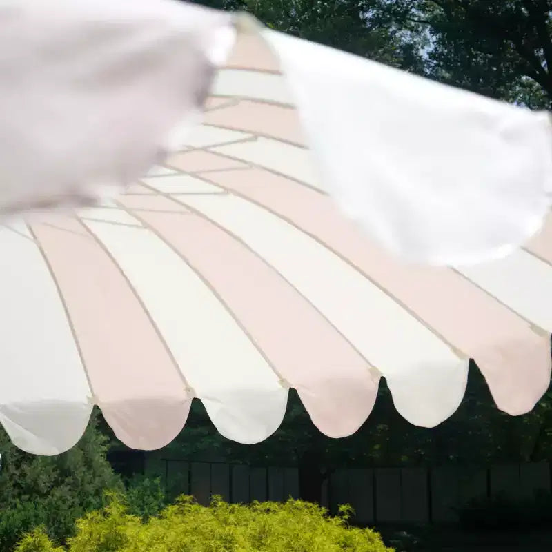 MINNIDIP Parasol de marché de patio rond festonné - blush