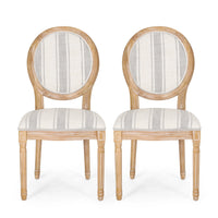 Chaises de salle à manger en tissu de style campagnard français - NH419413