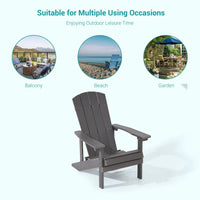 Chaises Adirondack d'extérieur en bois résistantes aux intempéries Bonosuki - Lot de 4