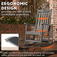 Ensemble de 2 chaises berçantes d'extérieur à dossier haut Vrakae pour tous les temps