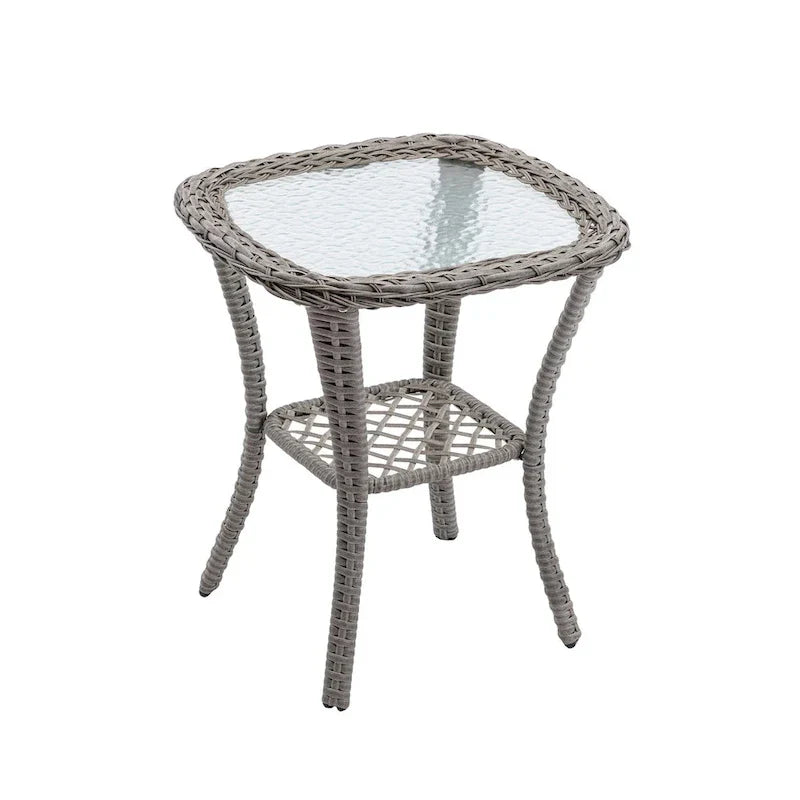 Ensemble de 3 chaises de jardin pivotantes et basculantes d'extérieur, ensemble de conversation de terrasse à 360 degrés