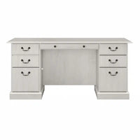 Bureau de direction Bush Furniture Saratoga avec tiroirs et rangements