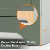 Wavy Line Ensemble meuble-lavabo de salle de bain 30/36/48 avec vasque & robinet