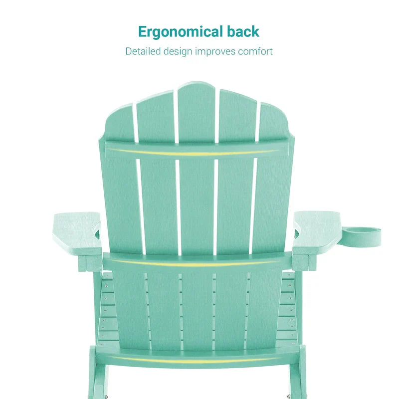 Bonosuki Lot de 2 chaises pliantes Adirondack pour patio et brasero