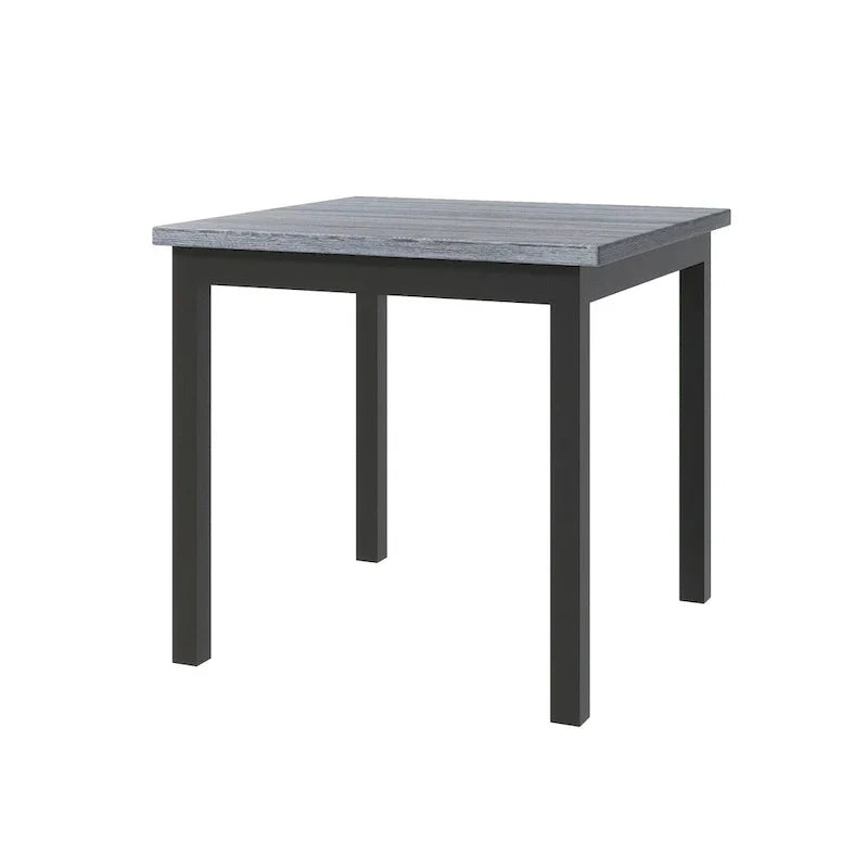 Ensemble de salle à manger hauteur comptoir 5 pièces, ensemble table à manger en bois avec table rectangulaire et 4 chaises rembourrées à dossier haut