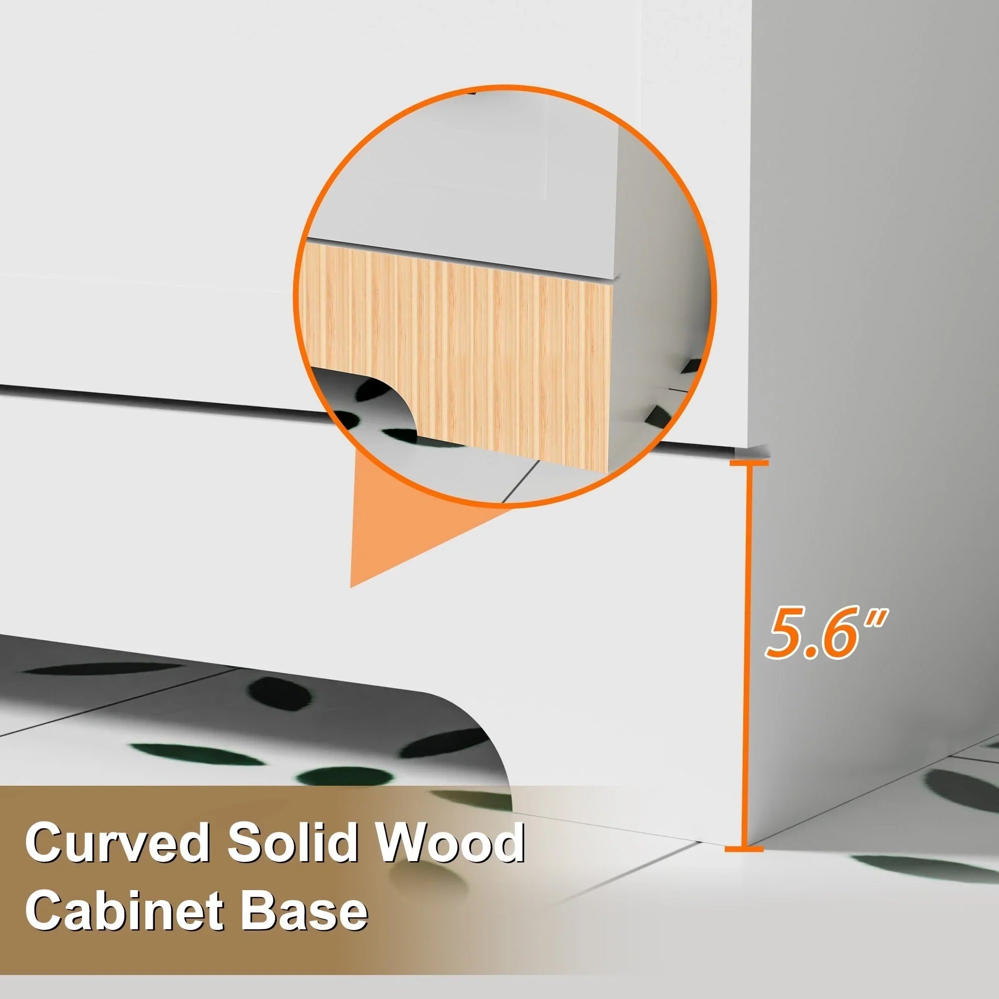 Wavy Line Ensemble meuble-lavabo de salle de bain 30/36/48 avec vasque & robinet