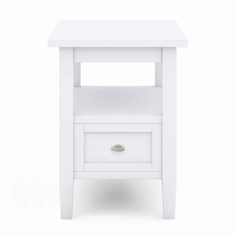 WYNDENHALL Norfolk Table d'appoint étroite de style transitionnel rectangulaire en bois massif, 35,5 cm de large – 35,5 cm de large