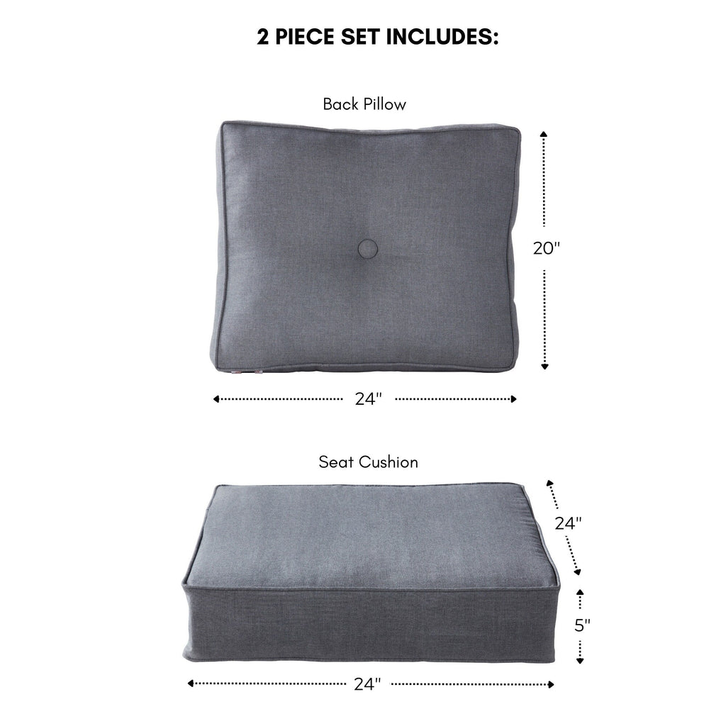 Sunbrella Ensemble de coussins d'extérieur à assise profonde premium 2 pièces