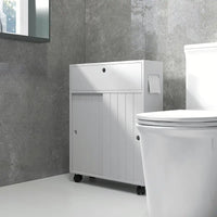 Petit meuble de rangement de salle de bain avec trous pour papier