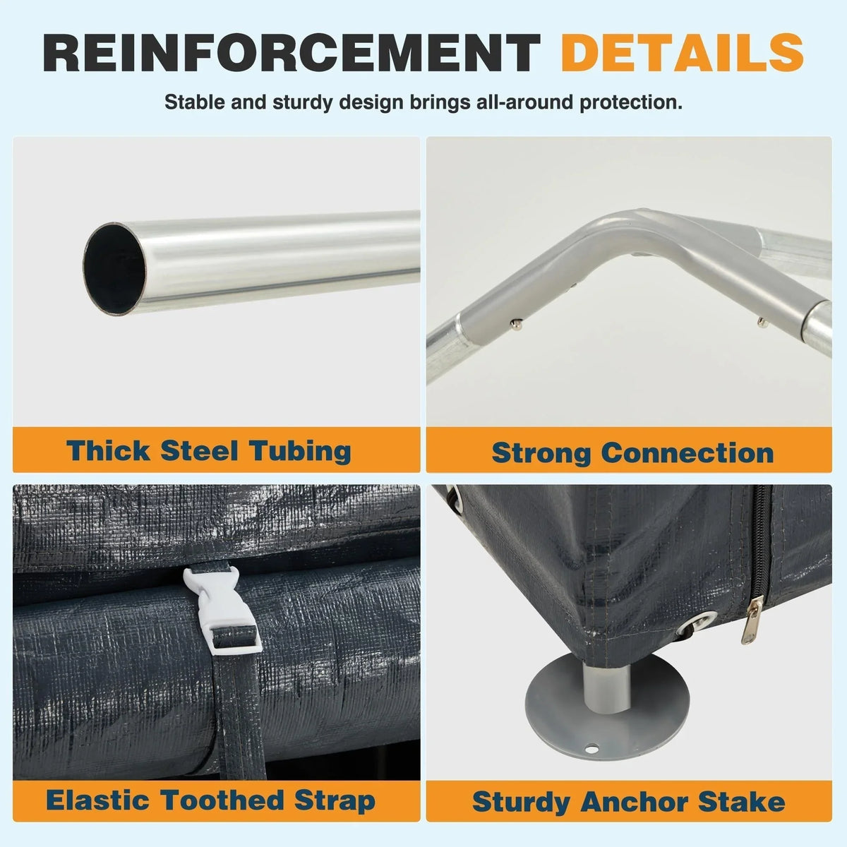 Abri de rangement extérieur et auvent carport : abri portable pour vélos, motos et rangement de jardin
