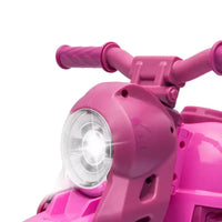 Moto Qaba porteur, voiture à bulles 6V, moto électrique à 3 roues 3 km/h pour enfants avec phares LED, musique, marche avant et arrière