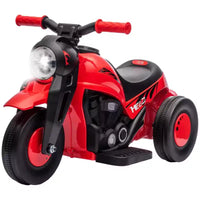 Moto Qaba porteur, voiture à bulles 6V, moto électrique à 3 roues 3 km/h pour enfants avec phares LED, musique, marche avant et arrière
