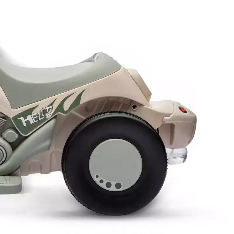Moto Qaba porteur, voiture à bulles 6V, moto électrique à 3 roues 3 km/h pour enfants avec phares LED, musique, marche avant et arrière