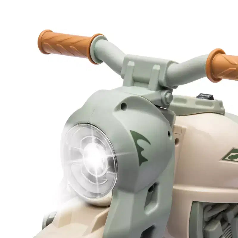 Moto Qaba porteur, voiture à bulles 6V, moto électrique à 3 roues 3 km/h pour enfants avec phares LED, musique, marche avant et arrière