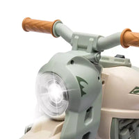 Moto Qaba porteur, voiture à bulles 6V, moto électrique à 3 roues 3 km/h pour enfants avec phares LED, musique, marche avant et arrière
