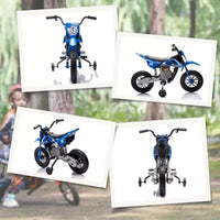 Moto pour enfants Qaba avec accélérateur à poignée tournante, moto électrique 12 V avec roulettes, suspension arrière et musique