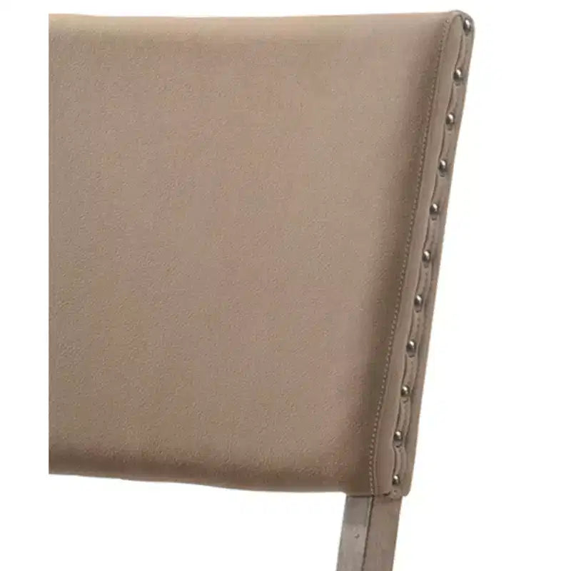 Chaise de salle à manger Birmingham à imprimé Script finition bois flotté avec clous, lot de 2