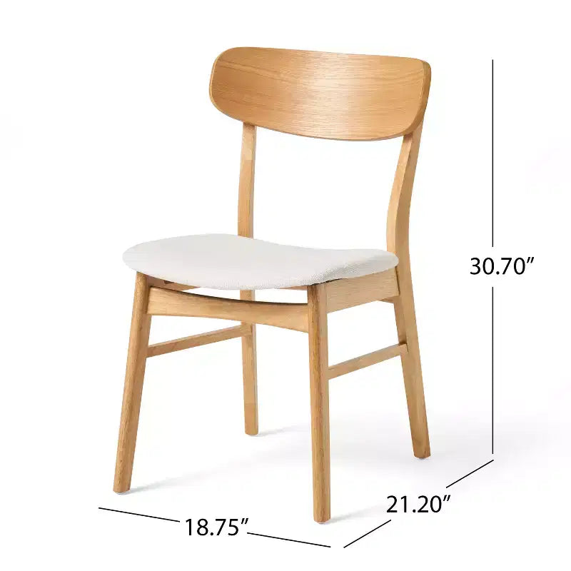 Ensemble repas en bois rembourré GDFStudio Balfern 5 pièces Mid Century Modern