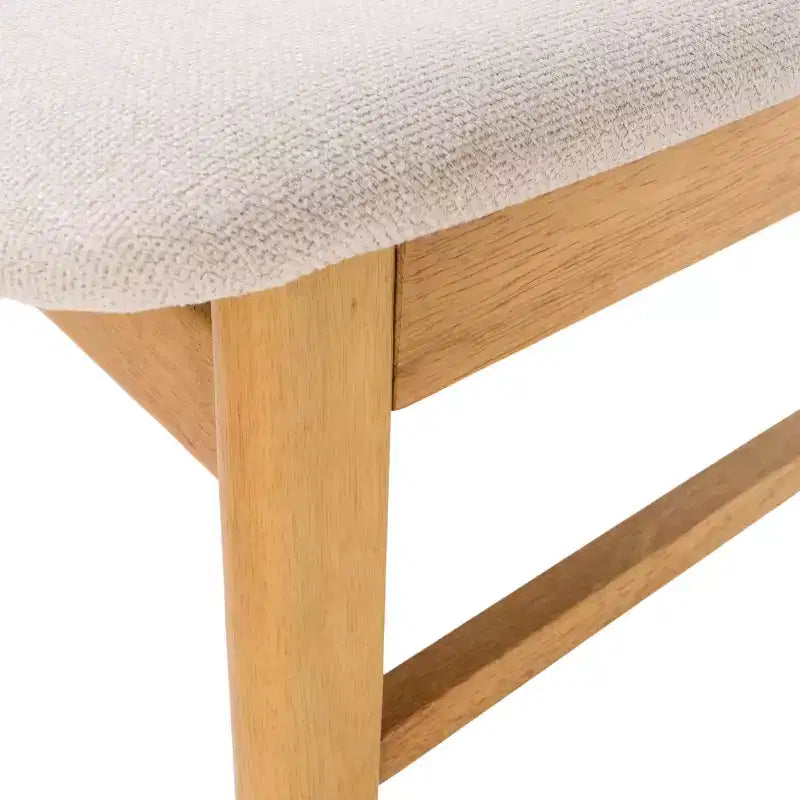 Ensemble repas en bois rembourré GDFStudio Balfern 5 pièces Mid Century Modern