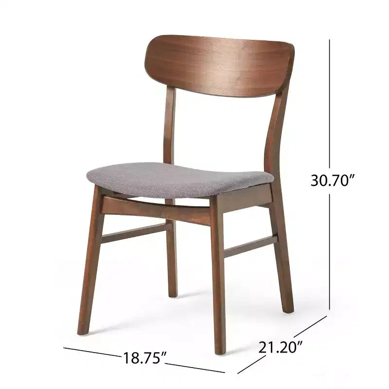Ensemble repas en bois rembourré GDFStudio Balfern 5 pièces Mid Century Modern