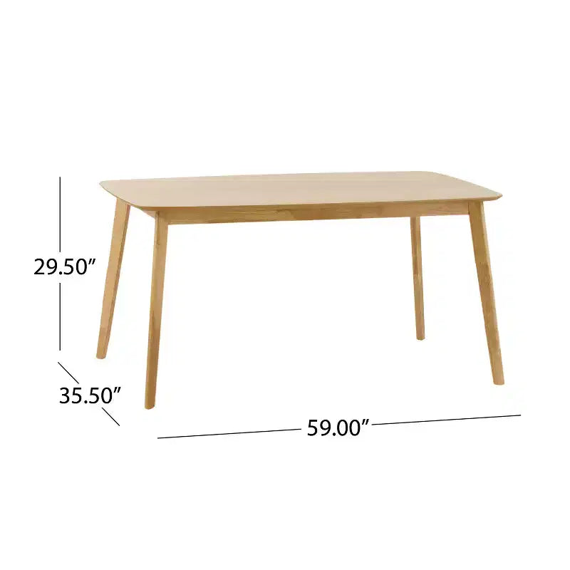 Ensemble repas en bois rembourré GDFStudio Balfern 5 pièces Mid Century Modern
