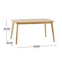 Ensemble repas en bois rembourré GDFStudio Balfern 5 pièces Mid Century Modern