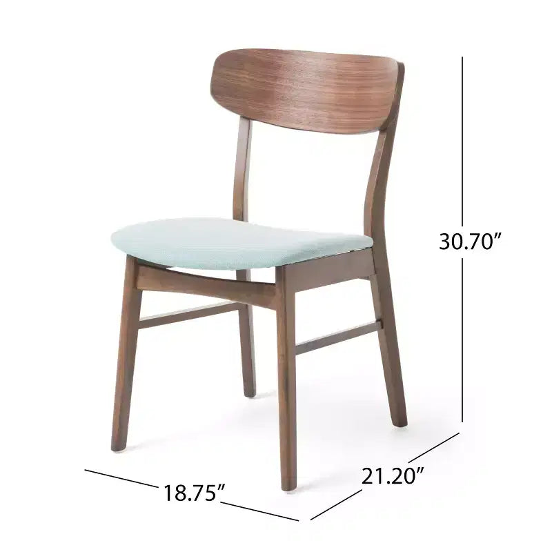 Ensemble repas en bois rembourré GDFStudio Balfern 5 pièces Mid Century Modern