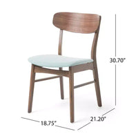 Ensemble repas en bois rembourré GDFStudio Balfern 5 pièces Mid Century Modern