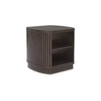 Table d'appoint contemporaine Signature Design by Ashley Korestone avec étagère de rangement, brun foncé