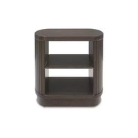 Table d'appoint contemporaine Signature Design by Ashley Korestone avec étagère de rangement, brun foncé