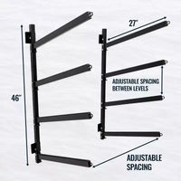 StoreYourBoard Sandbridge Rangement de planches de SUP et de surf | Support extérieur réglable | 4 niveaux