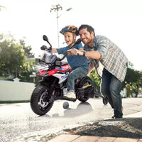 Moto électrique, 12V 7Ah, Moto BMW Sous Licence pour Enfants, Vitesses Haute/Basse, Pneus EVA, Phares LED, Voiture Électrique pour Enfants