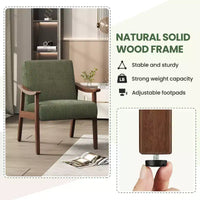 Fauteuil d'appoint Yaheetech en velours côtelé de style scandinave pour salon et chambre à coucher
