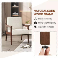 Fauteuil d'appoint Yaheetech en velours côtelé de style scandinave pour salon et chambre à coucher
