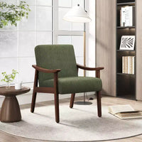 Fauteuil d'appoint Yaheetech en velours côtelé de style scandinave pour salon et chambre à coucher