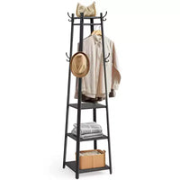 Portemanteau style industriel avec étagères et crochets - Vestiaire autoportant pour entrée et salon