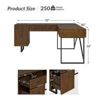 Bureau d'angle Cyill avec plateau relevable | ART OF LIVING DESIGNS