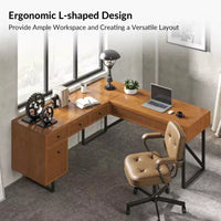 Bureau d'angle Cyill avec plateau relevable | ART OF LIVING DESIGNS