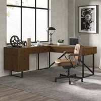 Bureau d'angle Cyill avec plateau relevable | ART OF LIVING DESIGNS