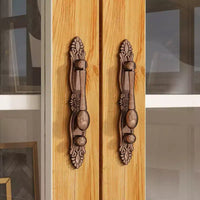 Famapy meuble d'appoint blanc à motif floral sculpté style européen, porte vitrée magnétique