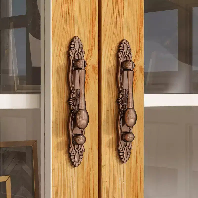 Famapy meuble d'appoint blanc à motif floral sculpté style européen, porte vitrée magnétique