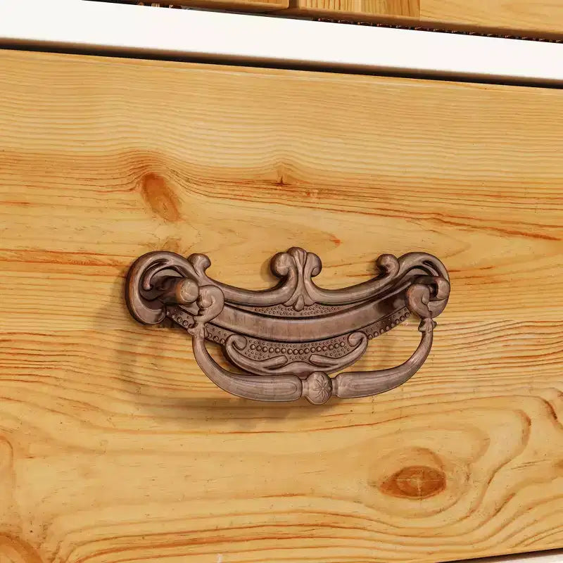 Famapy meuble d'appoint blanc à motif floral sculpté style européen, porte vitrée magnétique