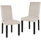 VECELO Dining Chairs Set of 2/4/6 Parsons Chairs with Solid Back Upholstered Dining Chairs Brown/Beige/Coffee