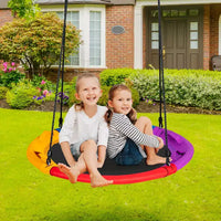 Costway Balançoire arbre soucoupe 660 lb 40 pouces, ensemble de balançoire pour enfants et tout-petits avec cordes réglables