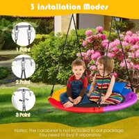 Costway Balançoire arbre soucoupe 660 lb 40 pouces, ensemble de balançoire pour enfants et tout-petits avec cordes réglables