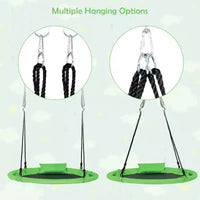 Costway Balançoire arbre soucoupe 660 lb 40 pouces, ensemble de balançoire pour enfants et tout-petits avec cordes réglables