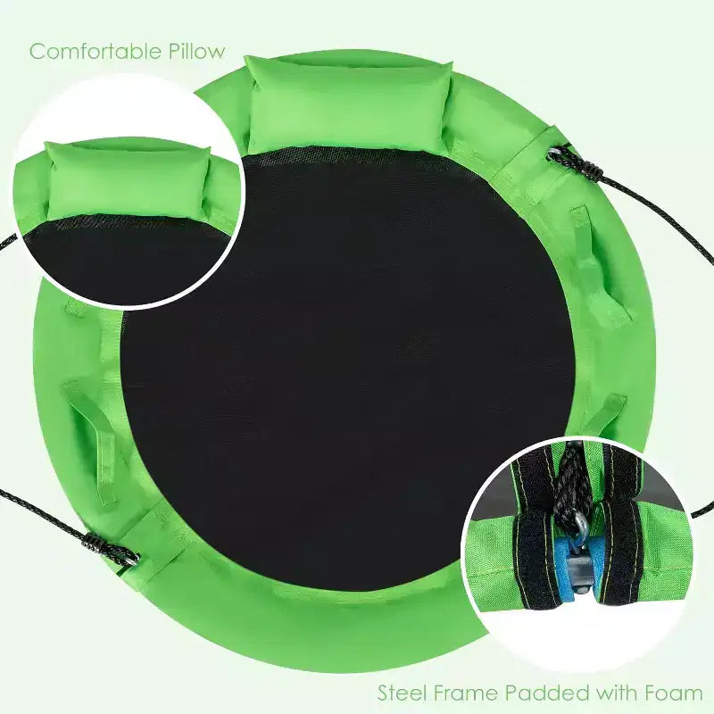 Costway Balançoire arbre soucoupe 660 lb 40 pouces, ensemble de balançoire pour enfants et tout-petits avec cordes réglables