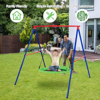 Costway Balançoire arbre soucoupe 660 lb 40 pouces, ensemble de balançoire pour enfants et tout-petits avec cordes réglables