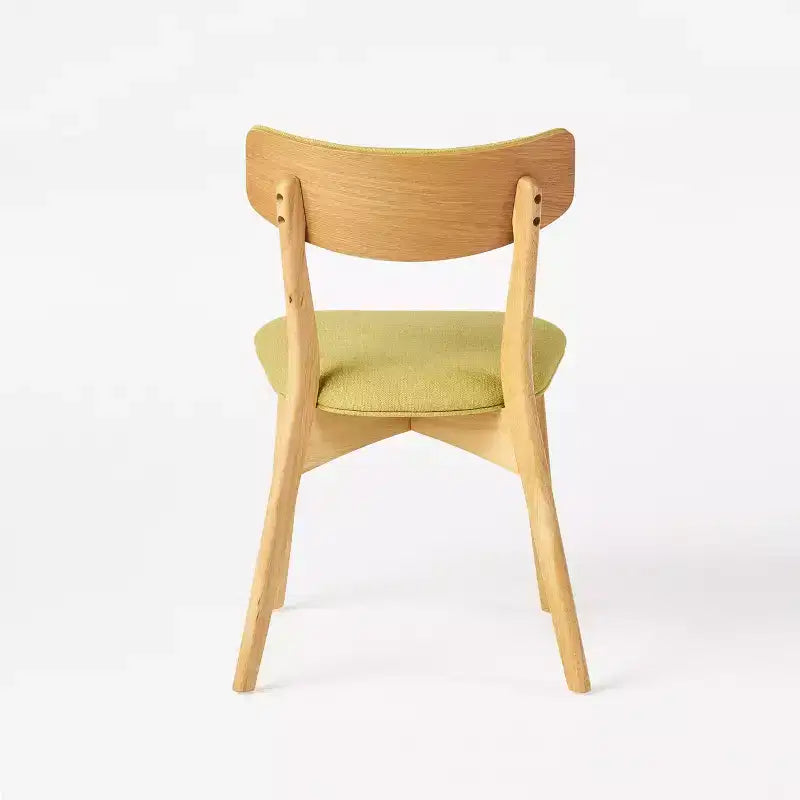 GDFStudio Crystal chaises de salle à manger rembourrées en bois d'hévéa (lot de 2)